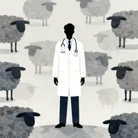 Siluett av en läkare