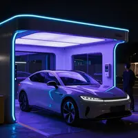 Futuristische Autowäsche