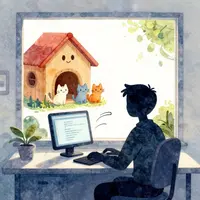 Программист за столом