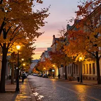 مناظر شهری پاییزی