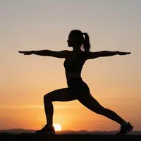 Tập thể dục lúc hoàng hôn