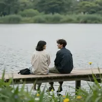 دوستان روی اسکله