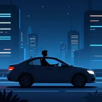 شهر آینده‌نگر در شب