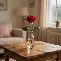 Red Rose On Table