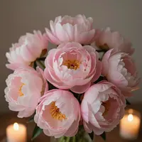 ช่อดอกโบตั๋นสีชมพู