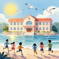 مدرسه کنار دریا