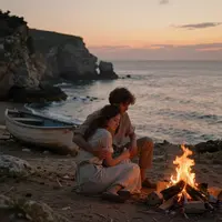 ศิลปะคู่รักข้างกองไฟ