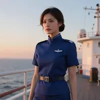 Frau in Marineuniform