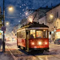 เมืองวินเทจตอนกลางคืน