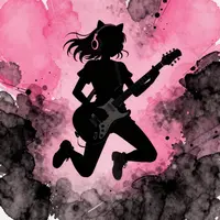 Арт с наушниками с кошачьими ушками