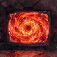 Abstrakter TV-Bildschirm