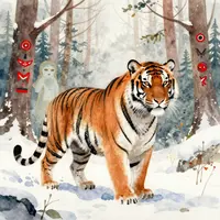 Arte de tigre siberiano