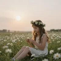 Çələng hörən qız