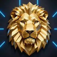 Geometric lion art
