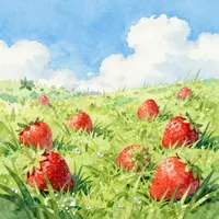 Fraises dans la nature