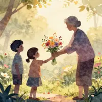 کودکانی که گل می‌دهند