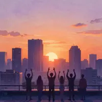 พระอาทิตย์ขึ้นในเมือง