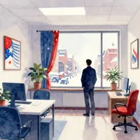 دکوراسیون میهن‌پرستانه دفتر