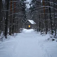 Laluan hutan musim sejuk