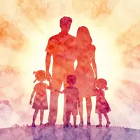 Силуэт семьи