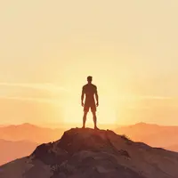 Homme sur la montagne