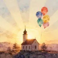 طلوع خورشید در کلیسا