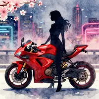 Қыз бен мотоцикл