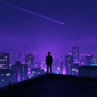Synthwave Stad Natt