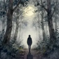 Camminata solitaria nel bosco