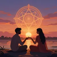 Indian Sunset Landscape