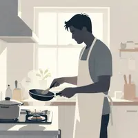 صحنه آشپزخانه صبحگاهی