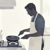 Umění muži v kuchyni