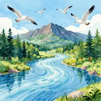 Пейзаж реки Лены