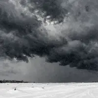 افق برفی طوفانی