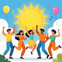 خوش لوگوں کا ڈیجیٹل آرٹ