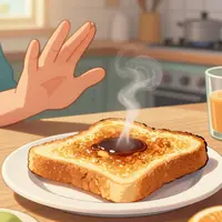 Humor om bränd frukost