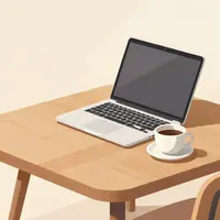 Koffie en laptop