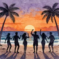 ビーチパーティー 友達