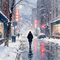 Winternacht in der Stadt