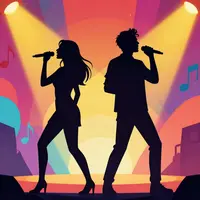 Silhuetas de cantores