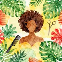 Ilustración de salón de belleza