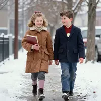 Dětská zimní procházka