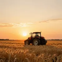 تراکتور در مزرعه