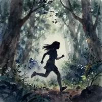 ילדה עצובה ביער