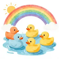 Kolorowe gumowe kaczuszki