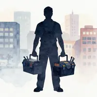 Silhueta de faz-tudo