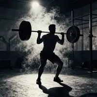 Atlet ridicând greutăți