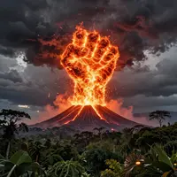 Gambar letusan fantasi