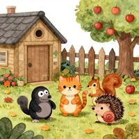 نقاشی حیوانات پاییزی