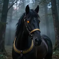 Caballo negro místico